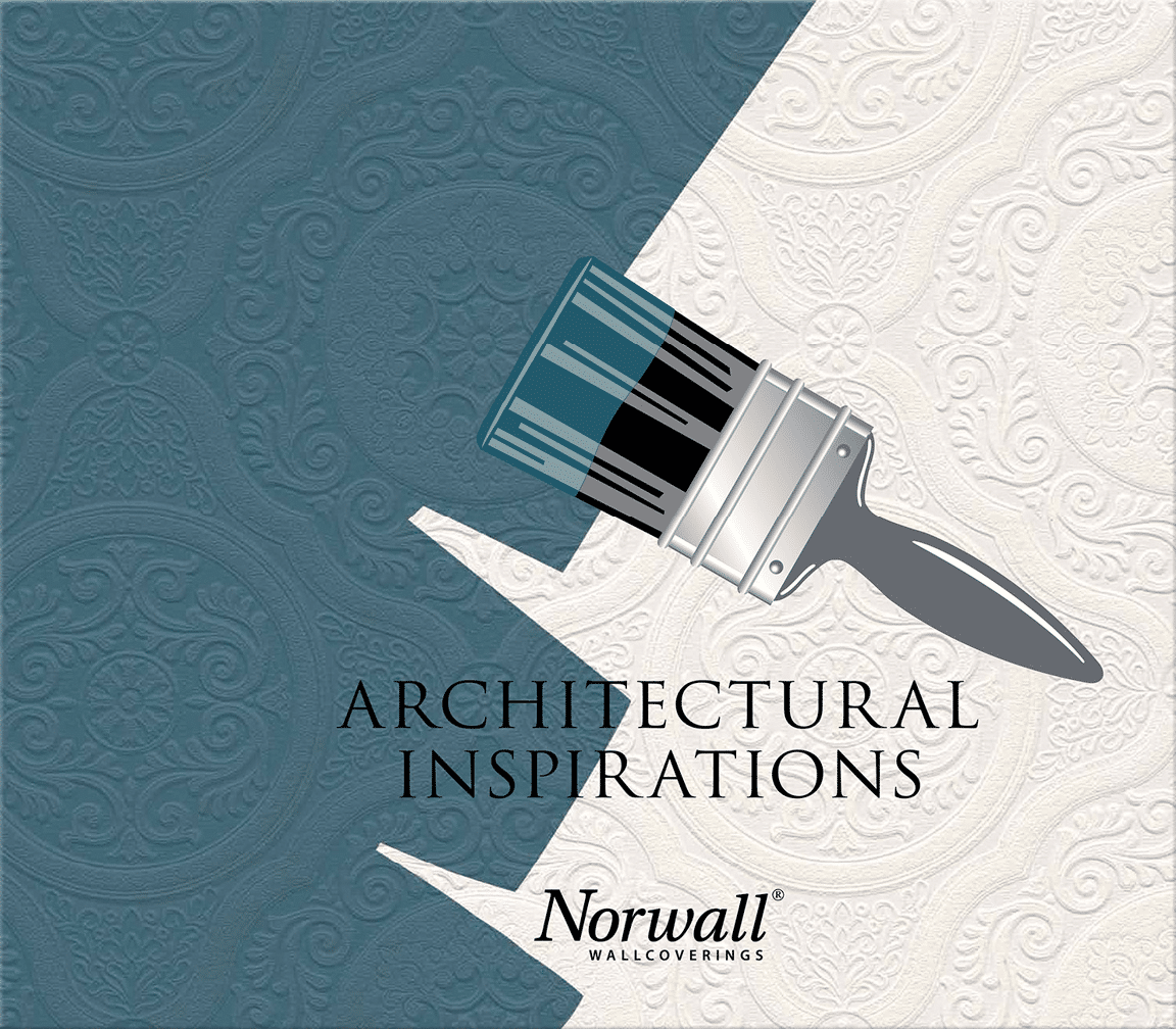 Collection of paintable wallpapers in damasks,  tiles and textures