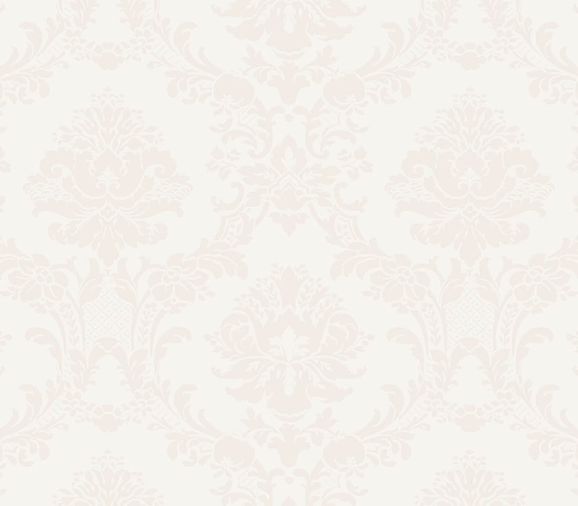 small damask in white and pearl wallpaper