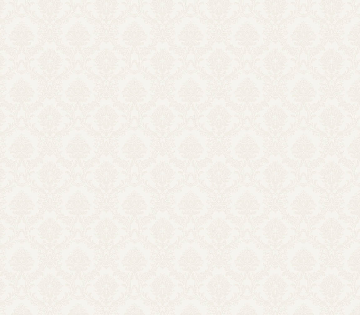 mini damask in white and pearl wallpaper