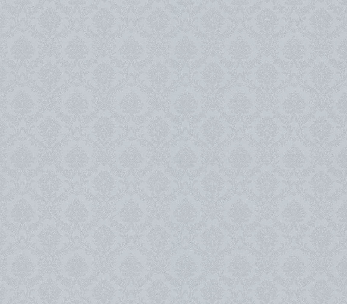 Blue and pearl light reflective mini damask wallpaper