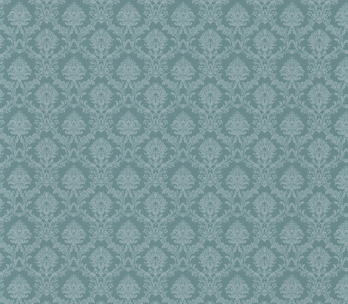 teal mini damask wallpaper