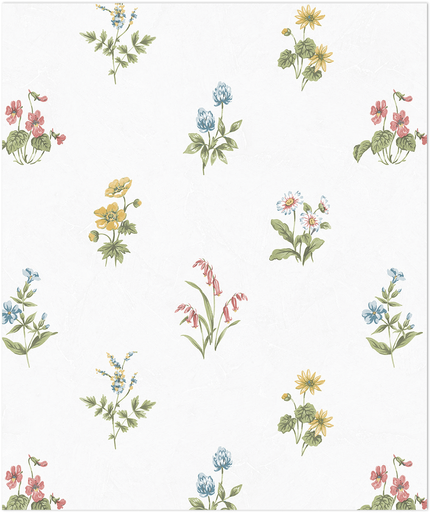 multi colour floral allover wallpaper
