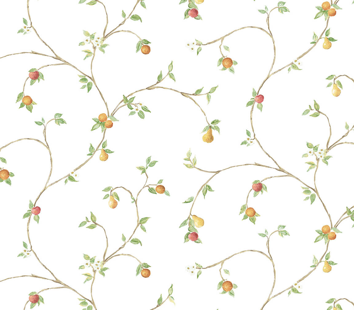 fruit trail yellow, red wallpaper