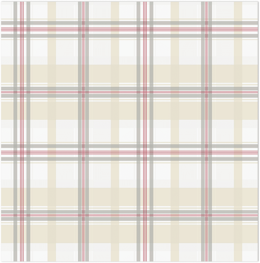 plaid in beige, red and grey wallpaper