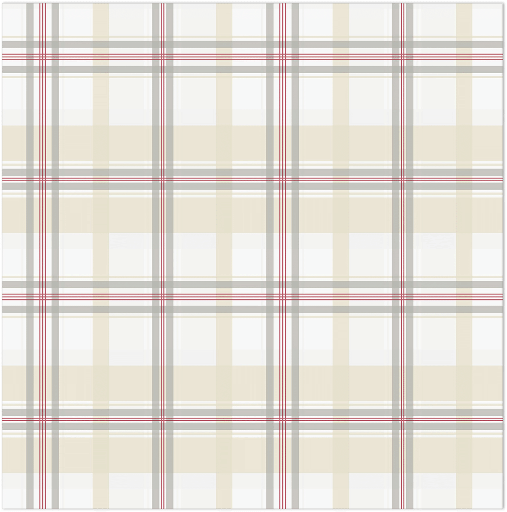 plaid in beige, red and grey wallpaper