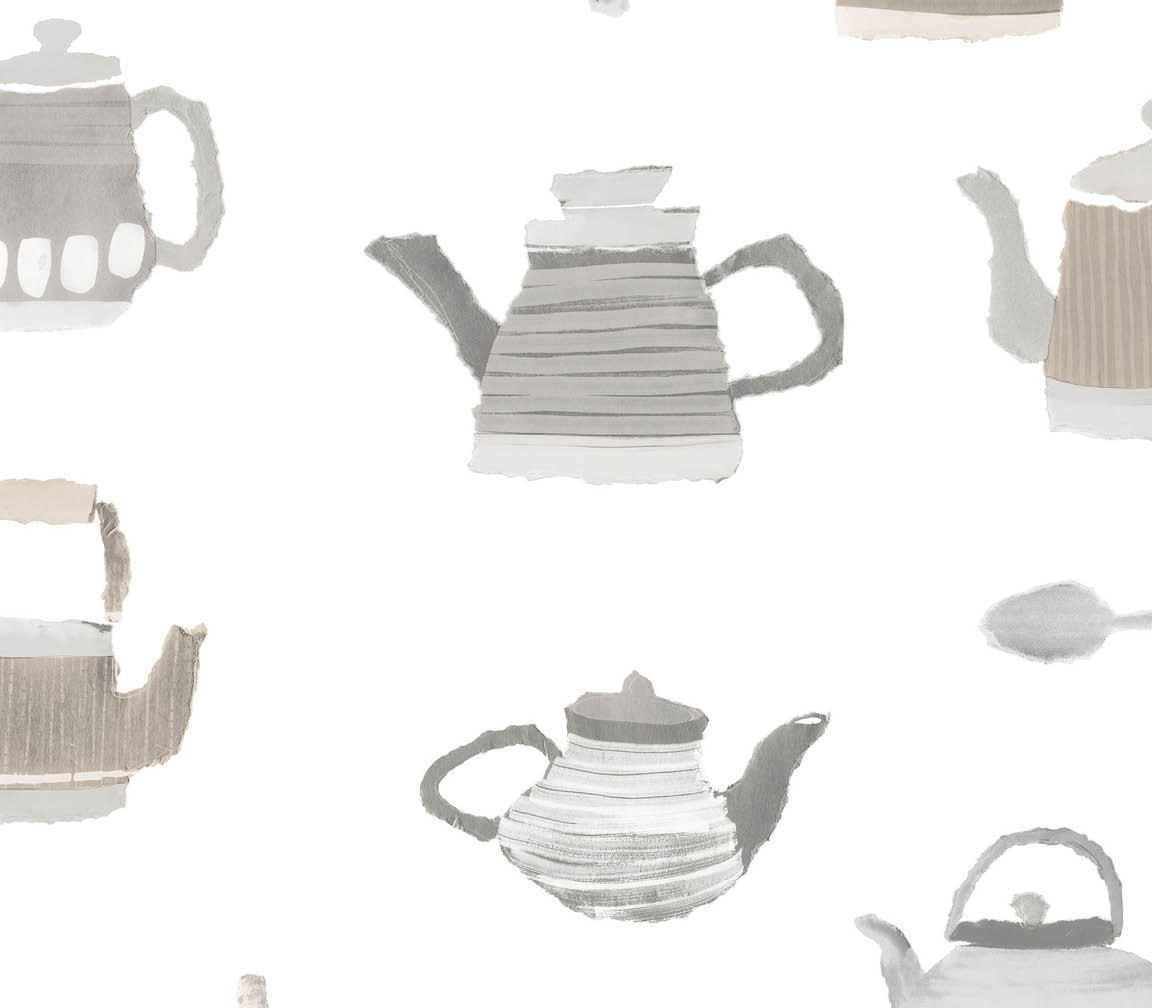 beige and grey tea pot wallpaper