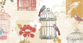 multi coloured birdcage wallpaper