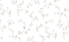 beige and grey floral trail wallpaper