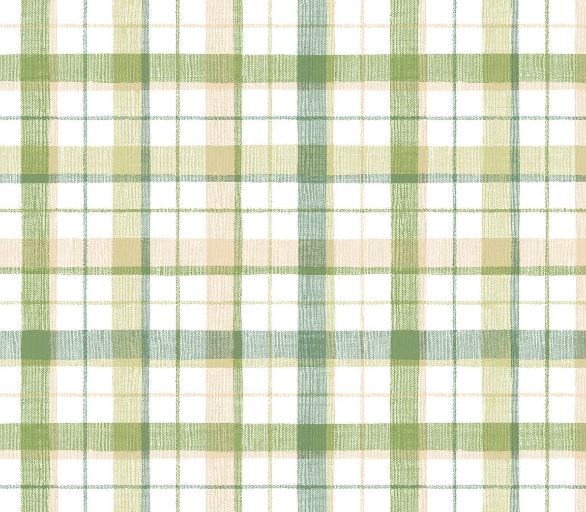 green and yellow plaid wallpaper
