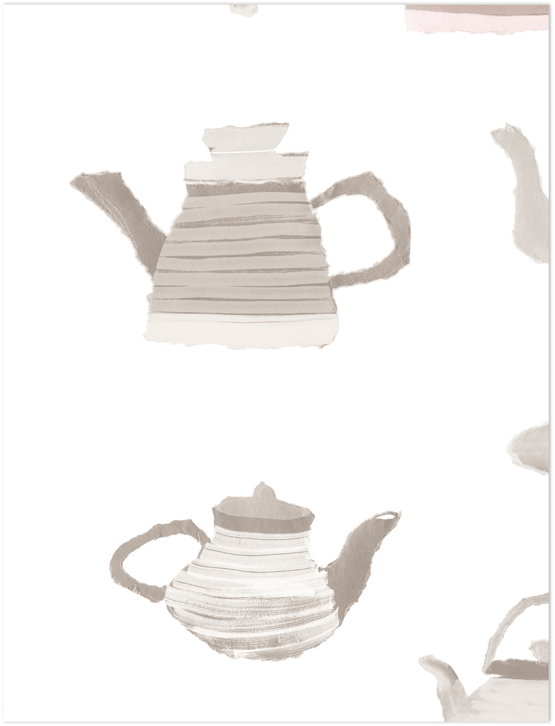 pink and grey tea pot wallpaper