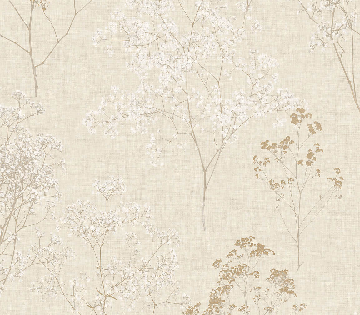 beige Queen Anne's Lace wallpaper
