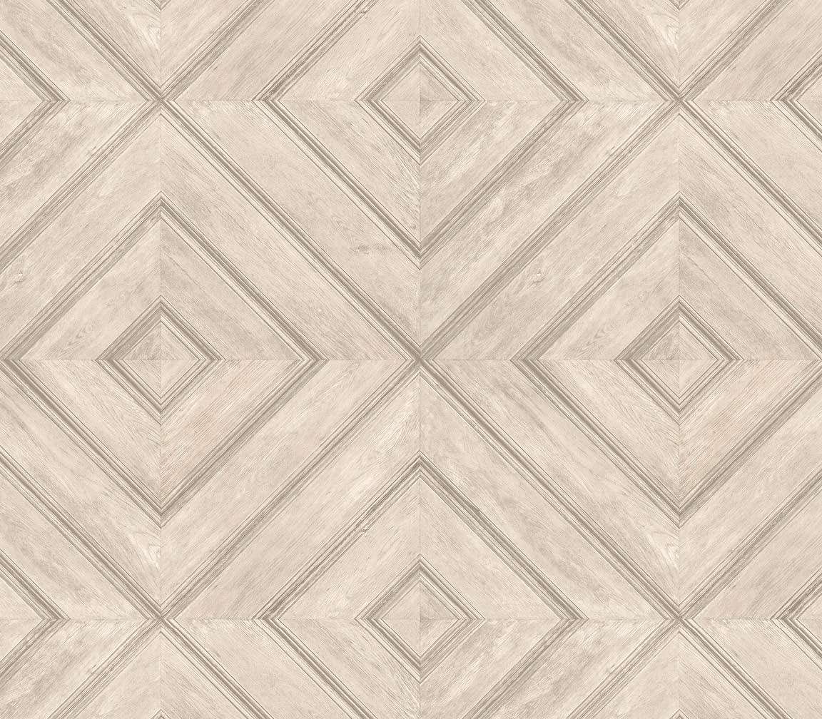 Beige Wood tile wallpaper