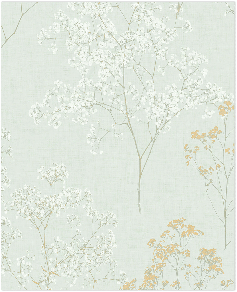 Green Queen Anne's Lace wallpaper