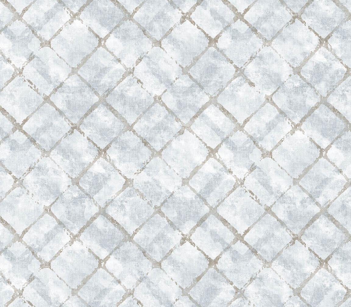 blue chicken wire wallpaper