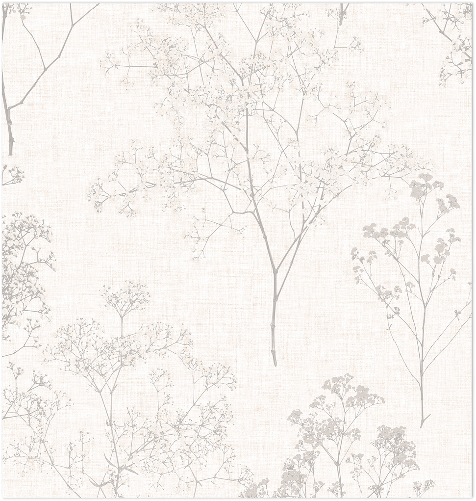 grey and beige Queen Anne's Lace wallpaper