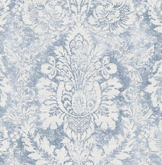 blue damask wallpaper