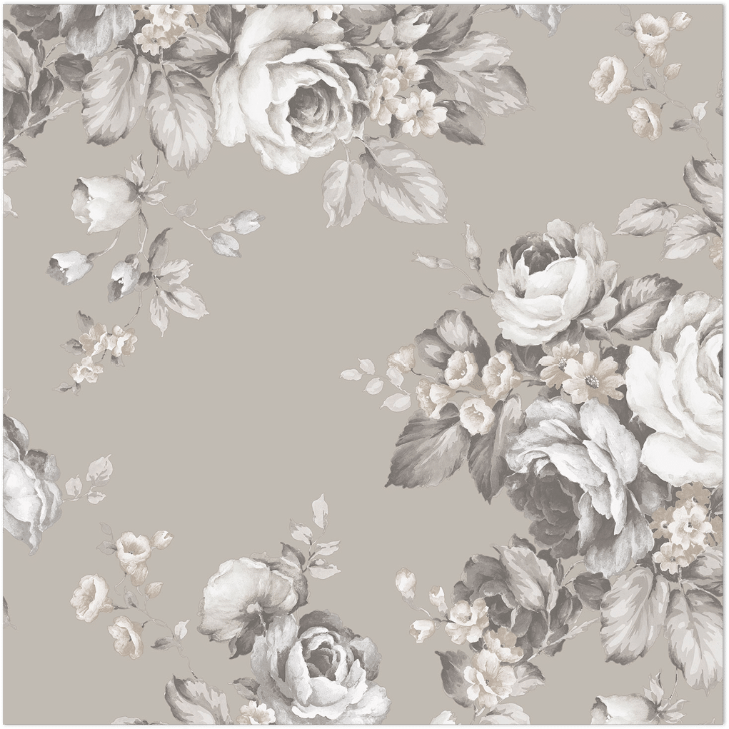 sepia grand floral wallpaper