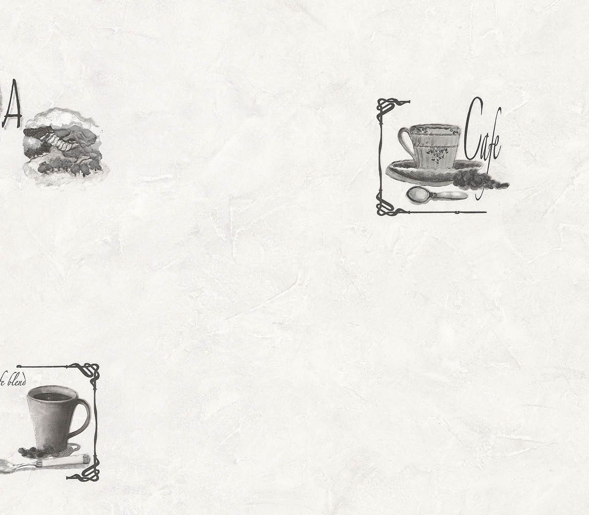 Black and white coffee allover wallpaper