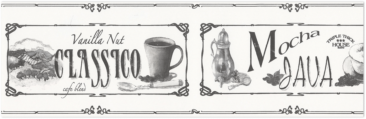 Black and white coffee border