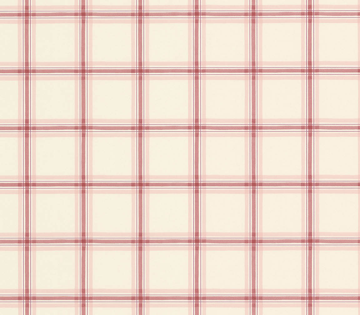 Red beige plaid wallpaper