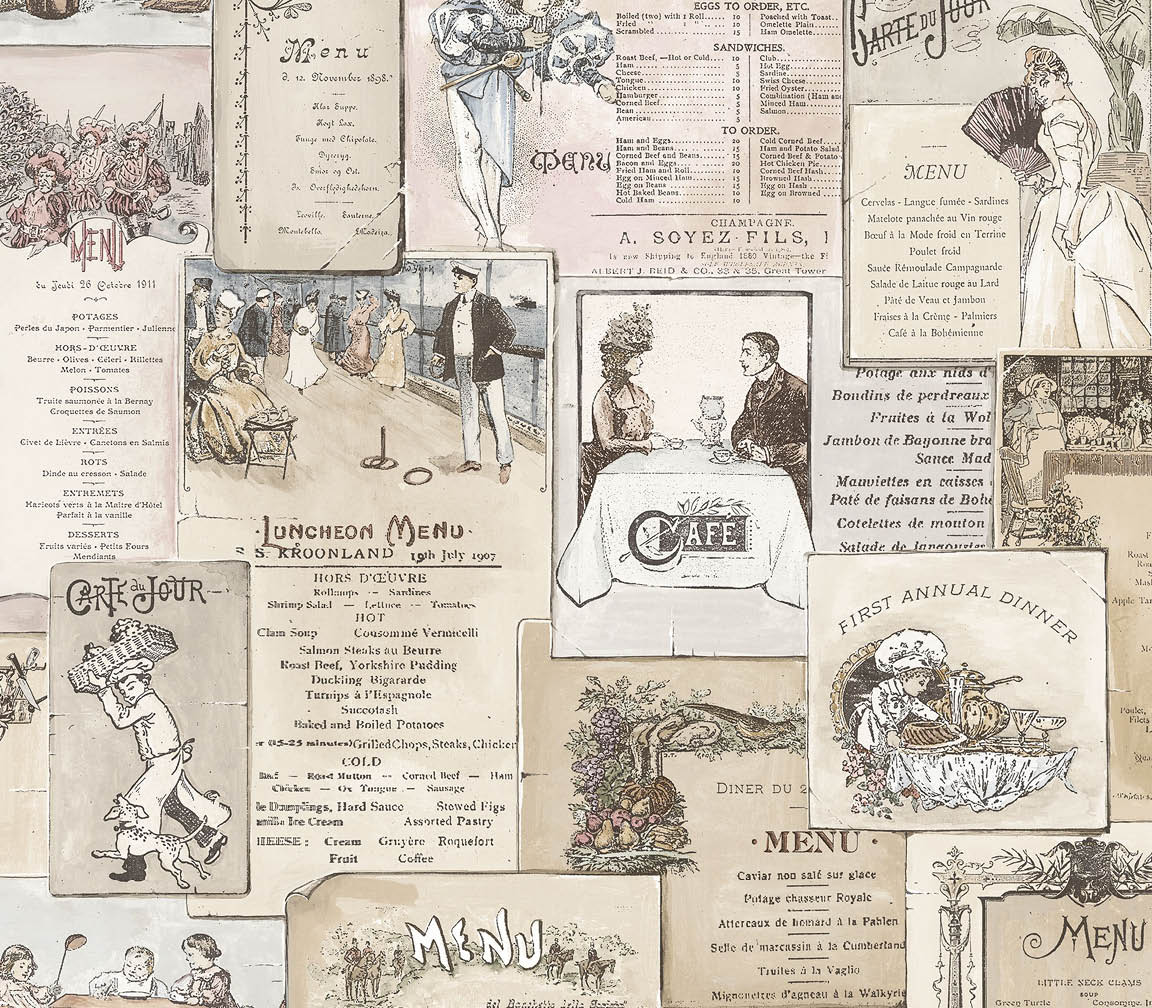Multi coloured menu wallpaper