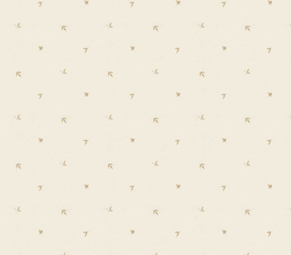 mini leaves in beige wallpaper