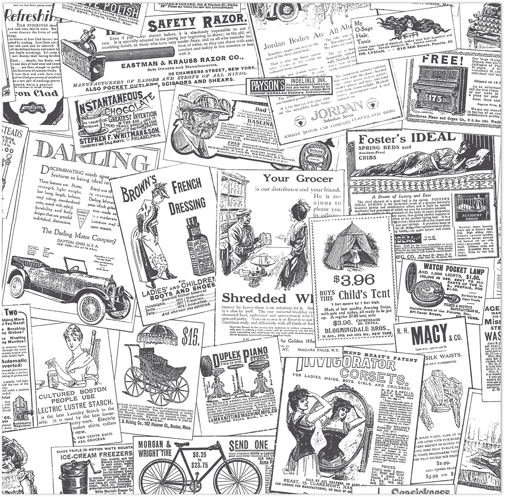 black and white newsprint wallpaper