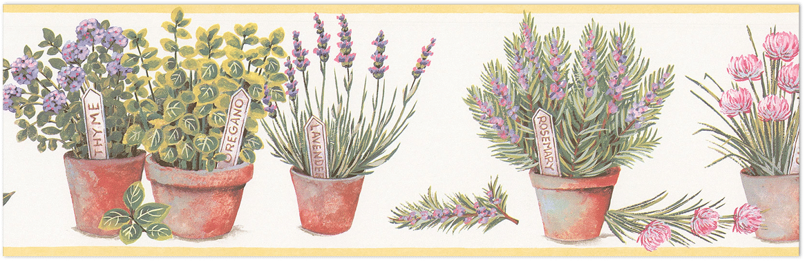 Herb border with yellow edge