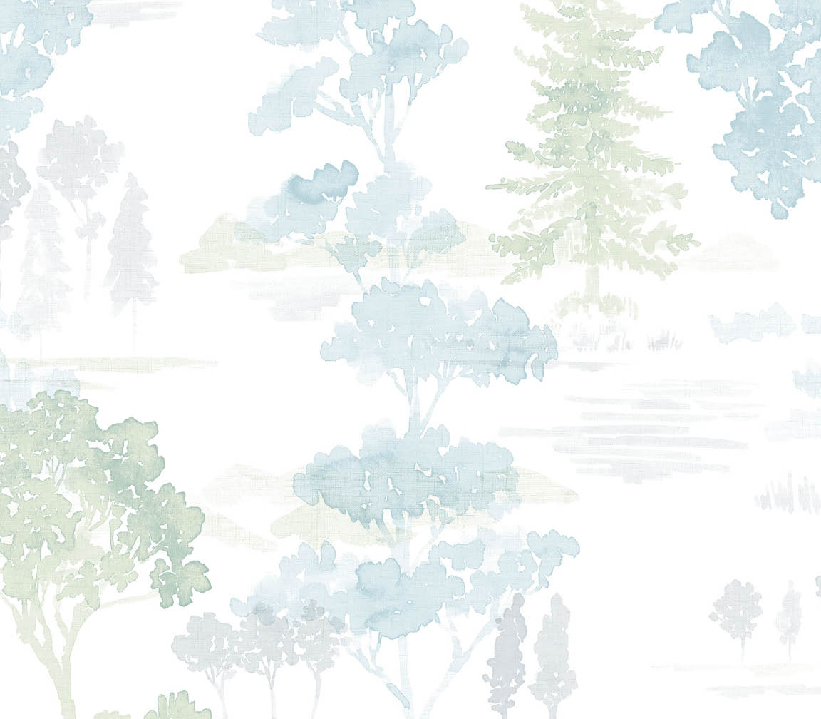 blue and green tree wallpaper