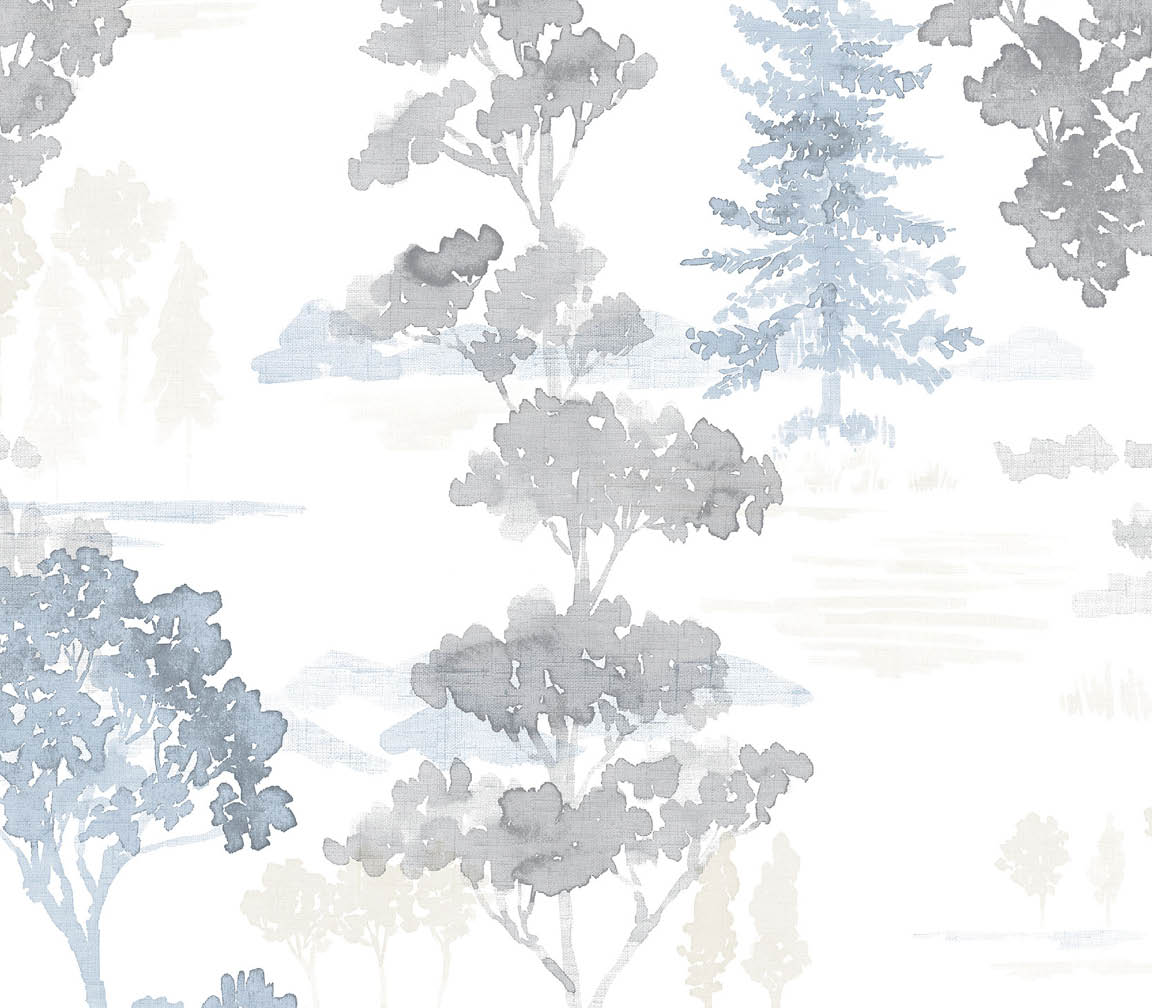 blue and grey tree wallpaper