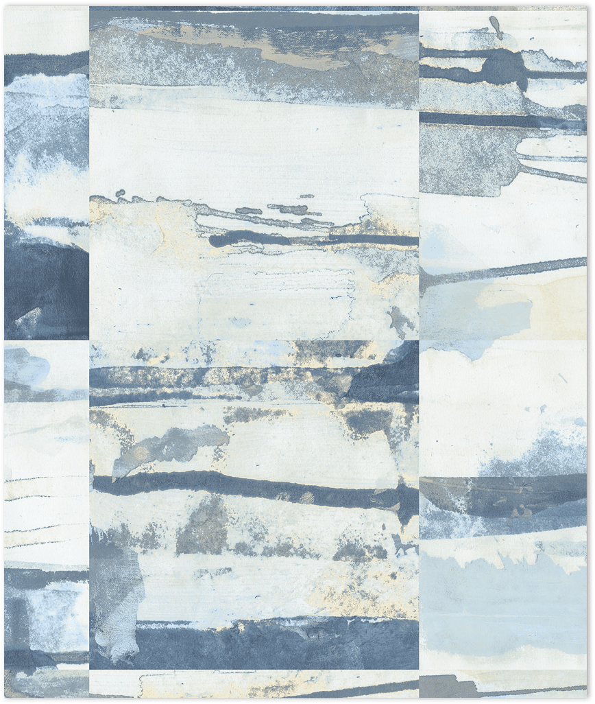 Navy watercolor tile wallpaper