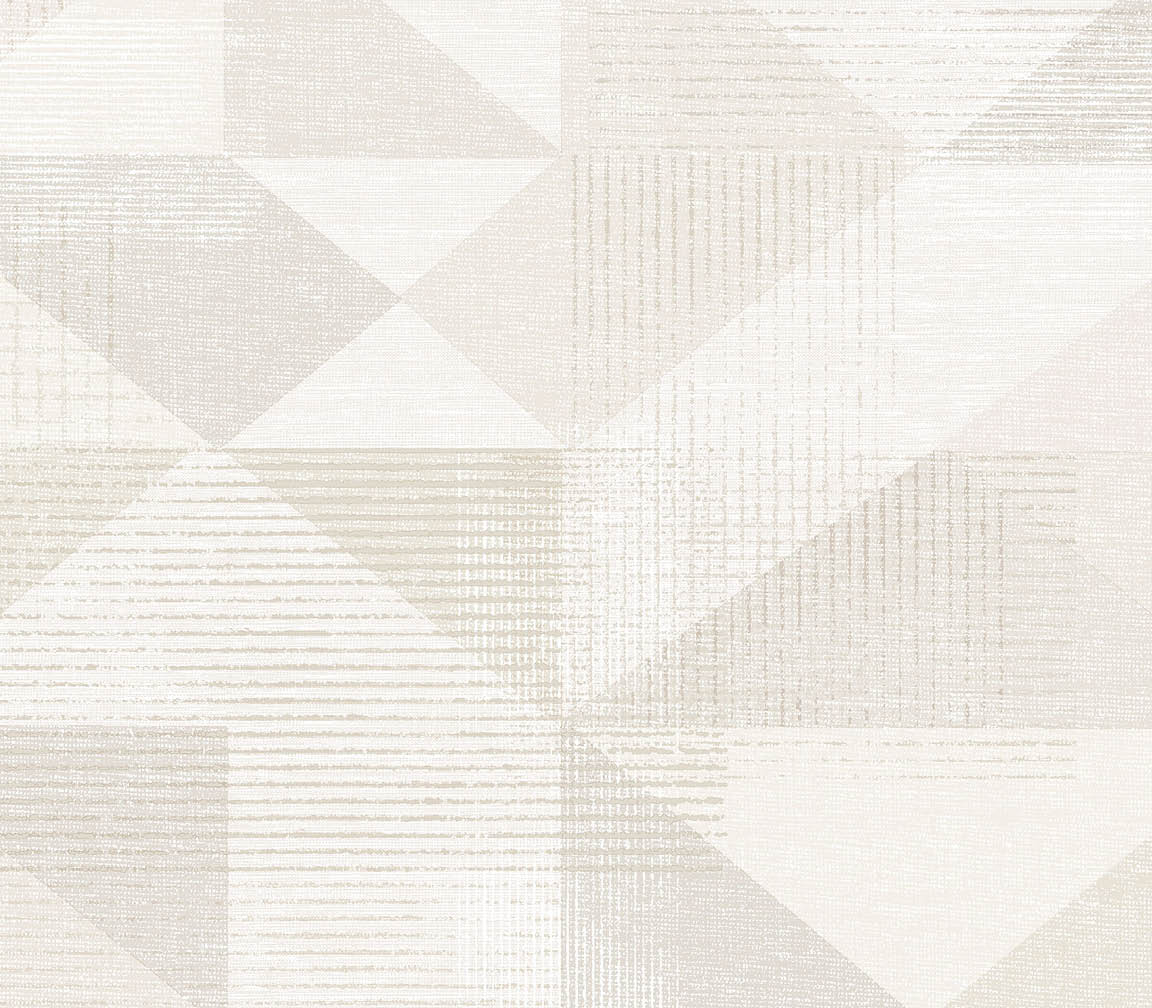 beige silk screen geometric wallpaper