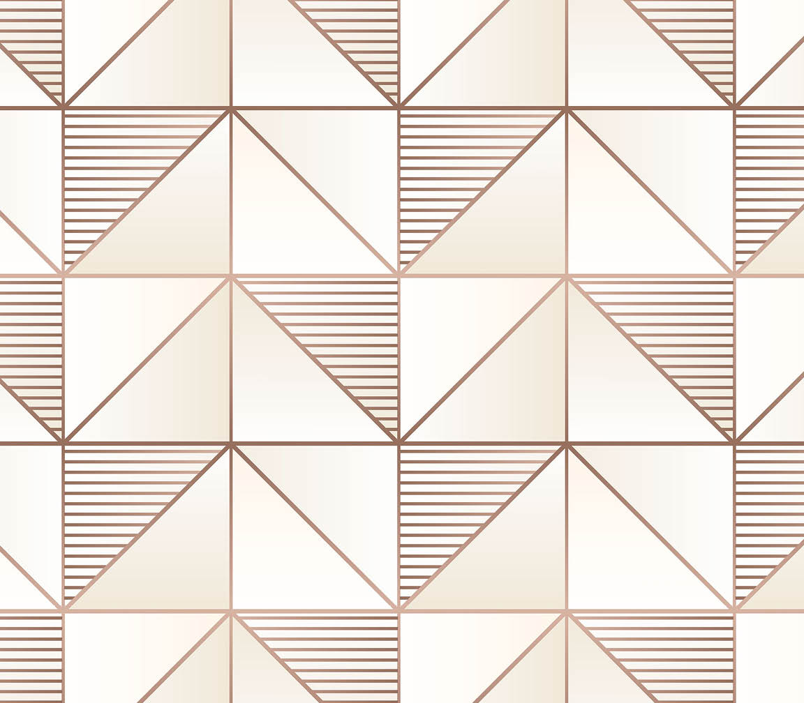 beige and rose gold modern cubist wallpaper