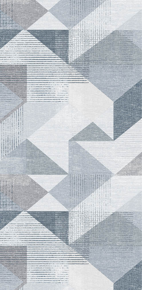 blue silk screen geometric wallpaper