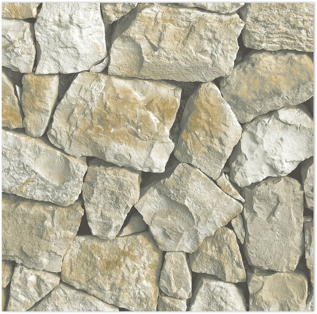 ochre, blue, green and brown Spanish stone wallpaper