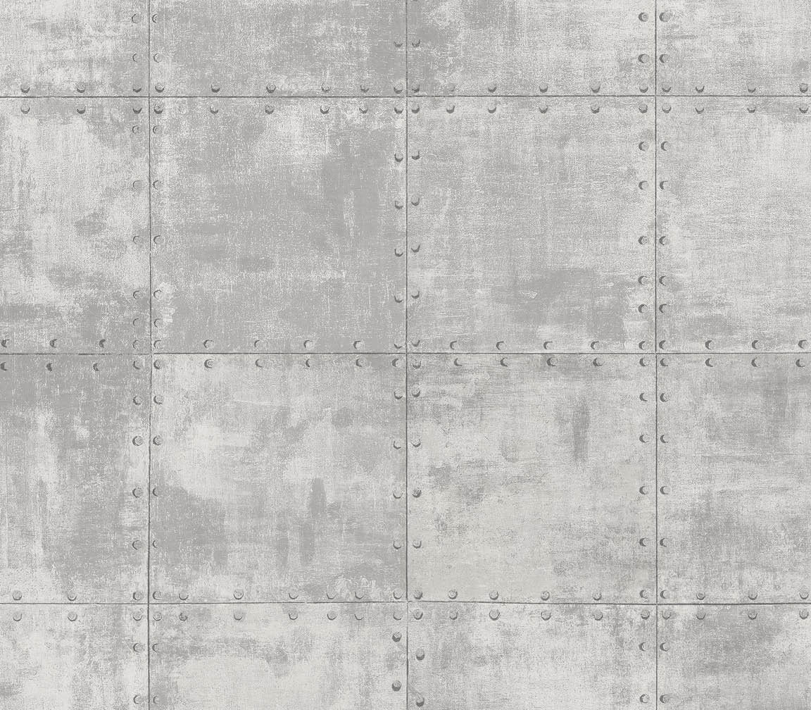 Grey and brown steel tile wallpaper
