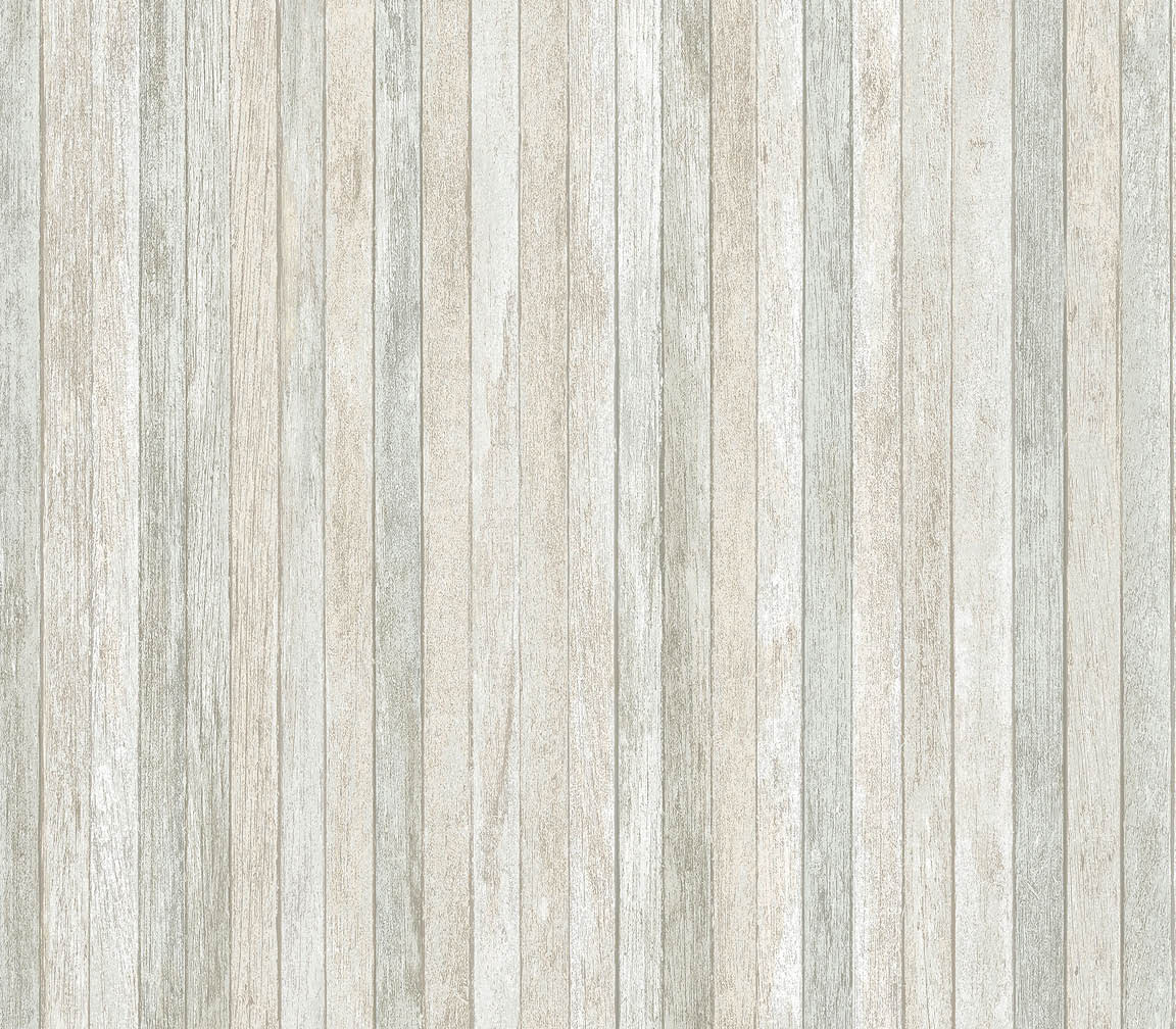 Grey, cream and beige scrap wood vertical pieces wallpaper