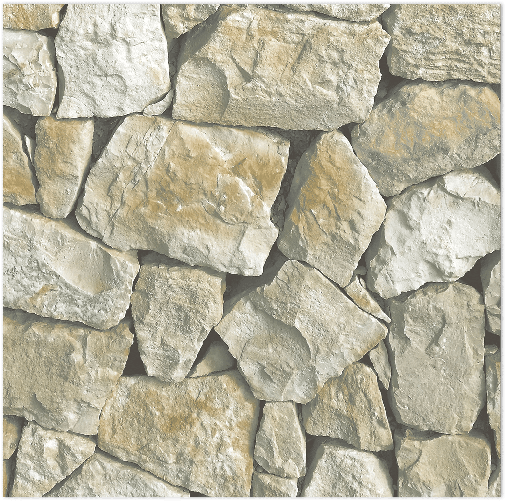 ochre, blue, green and brown Spanish stone wallpaper