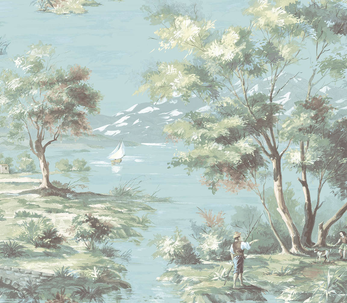 teal scenic wallpaper