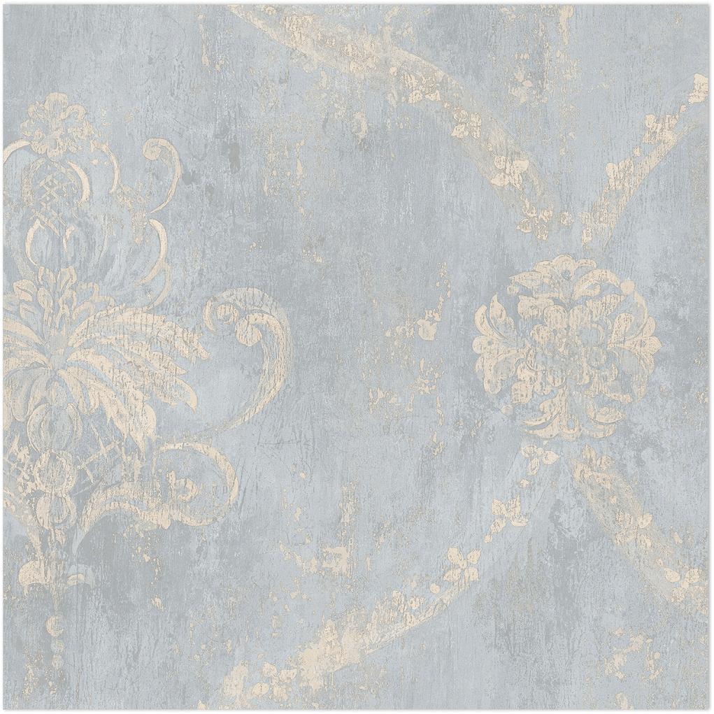 Blue damask wallpaper