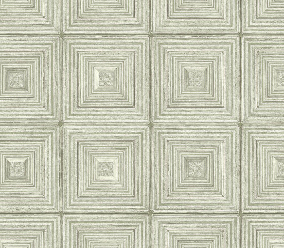 green wood inlay wallpaper