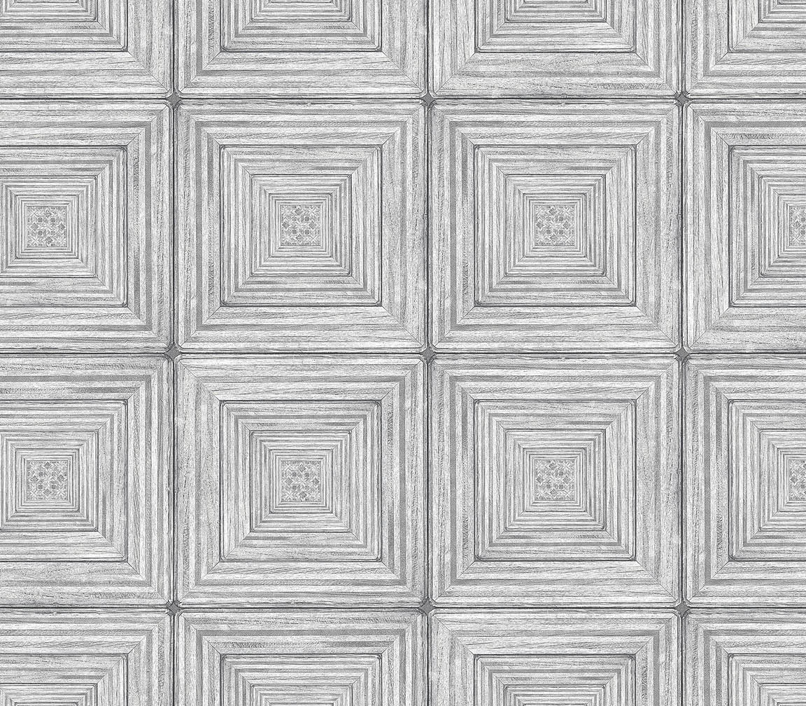 grey wood inlay wallpaper