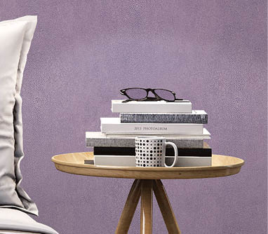 Purple Stingray texture wallpaper in a bedroom