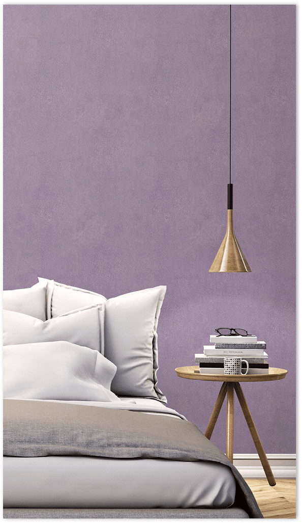 Purple Stingray texture wallpaper in a bedroom