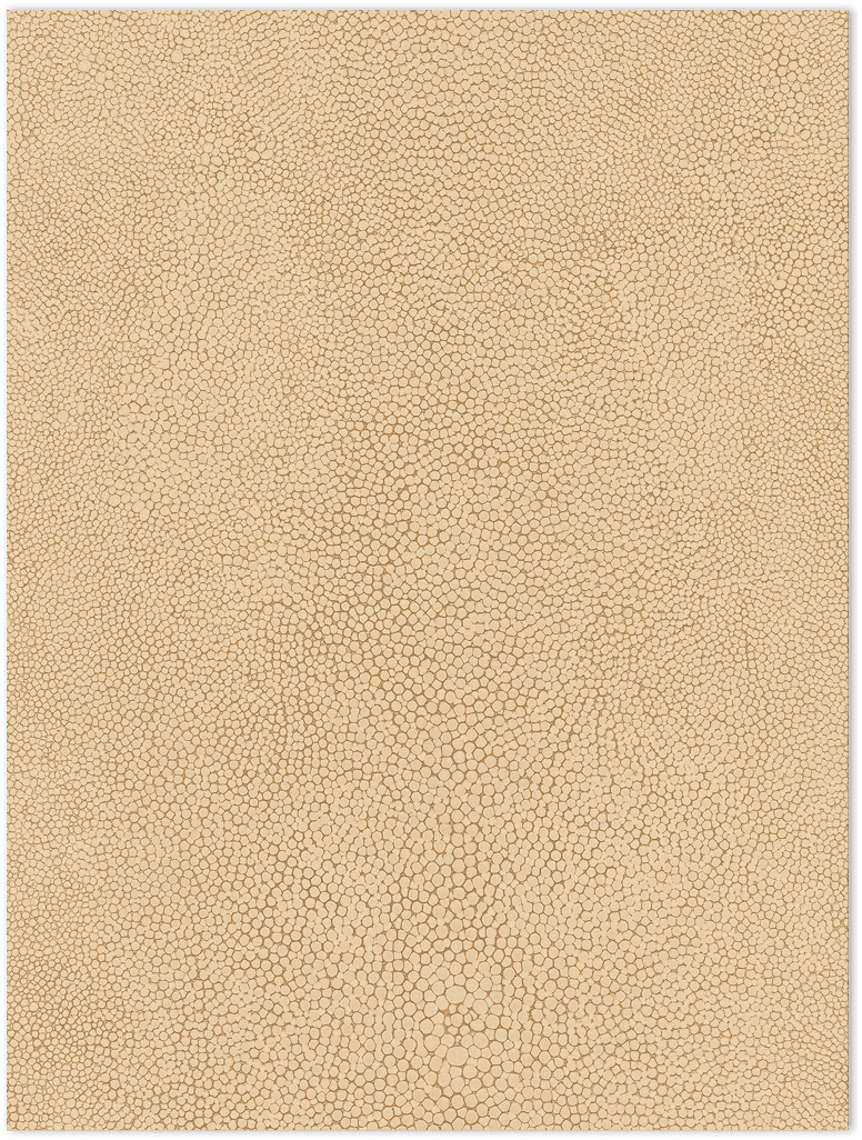 Ochre and metallic gold stingray texture in-register embossed wallpaper