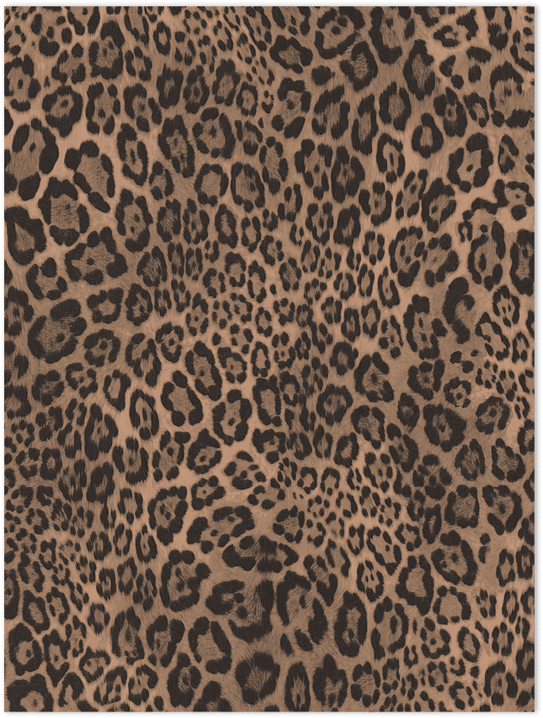 Tan and black leopard texture embossed wallpaper
