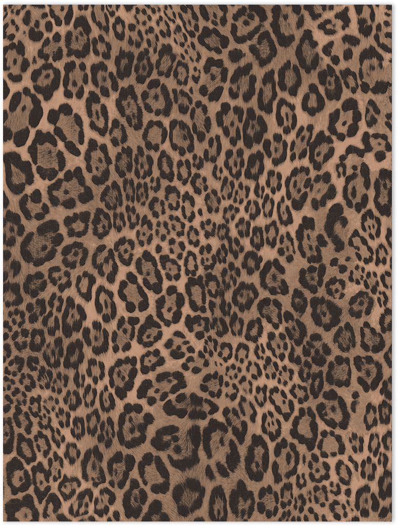 Tan and black leopard texture embossed wallpaper