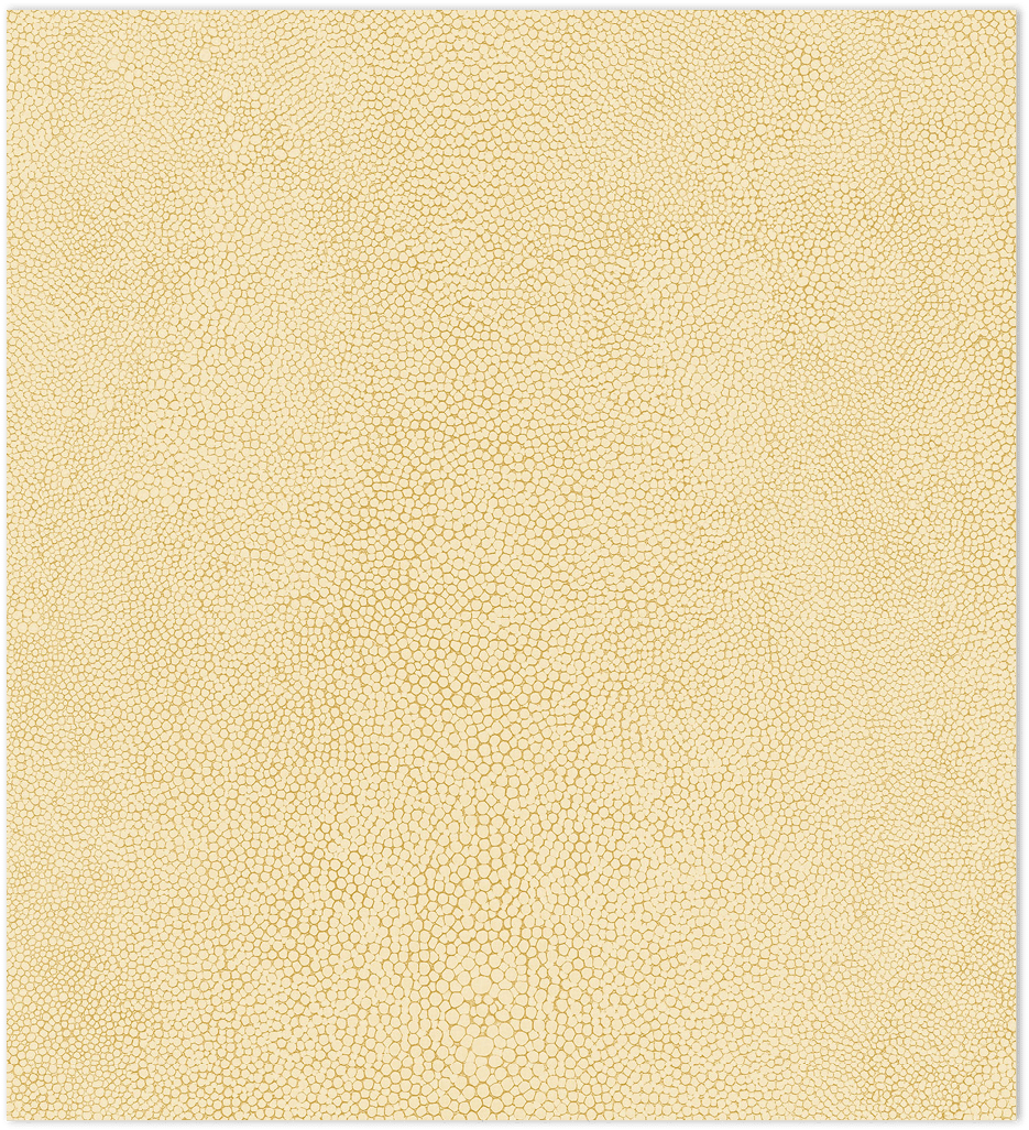 Yellow stingray texture in-register embossed wallpaper