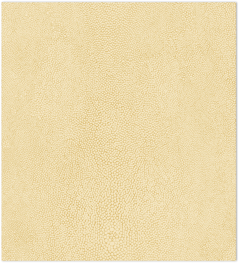 Yellow stingray texture in-register embossed wallpaper