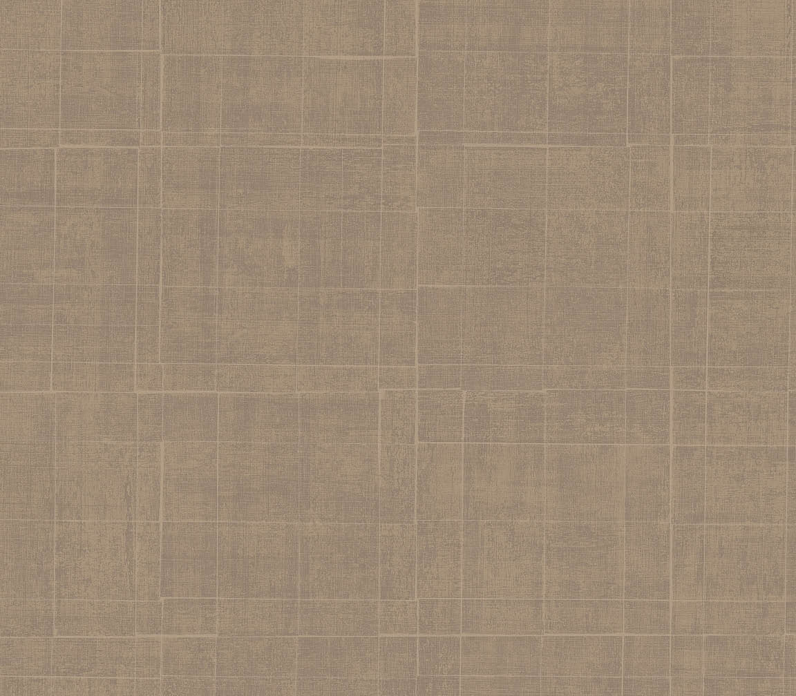 Brown architectural texture embossed wallpaper